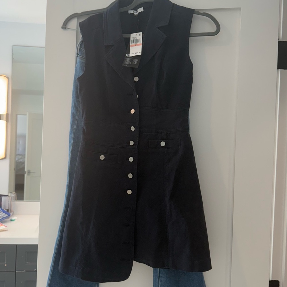 PAIGE Black Sleeveless Midi Dress.. BRAND NEW!